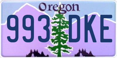 OR license plate 993DKE