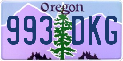 OR license plate 993DKG