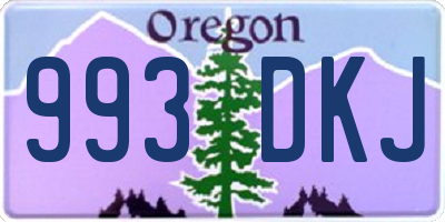 OR license plate 993DKJ