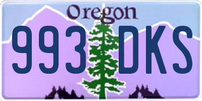 OR license plate 993DKS