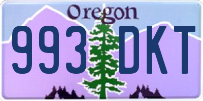 OR license plate 993DKT
