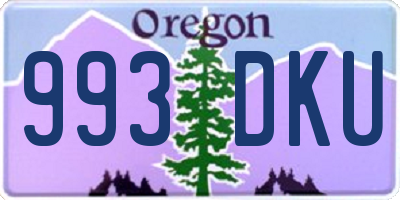 OR license plate 993DKU