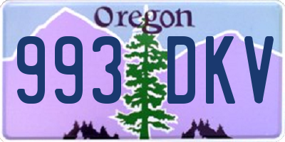 OR license plate 993DKV