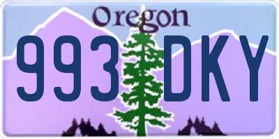 OR license plate 993DKY