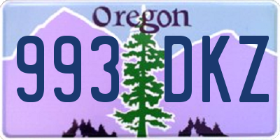 OR license plate 993DKZ
