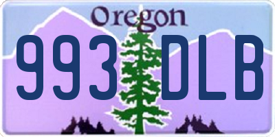 OR license plate 993DLB