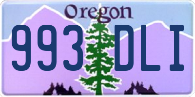 OR license plate 993DLI
