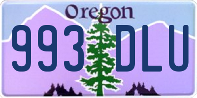 OR license plate 993DLU