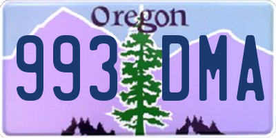 OR license plate 993DMA