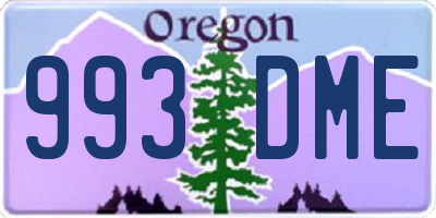 OR license plate 993DME