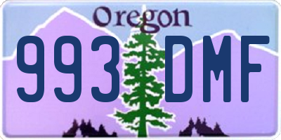 OR license plate 993DMF