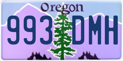 OR license plate 993DMH