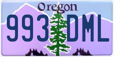 OR license plate 993DML