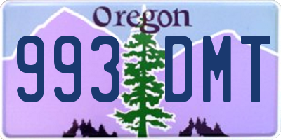 OR license plate 993DMT