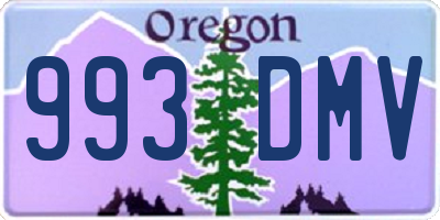 OR license plate 993DMV