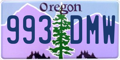 OR license plate 993DMW