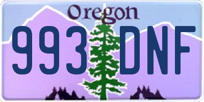 OR license plate 993DNF