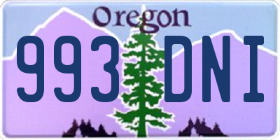 OR license plate 993DNI