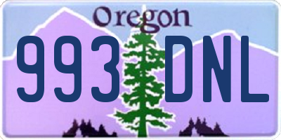 OR license plate 993DNL