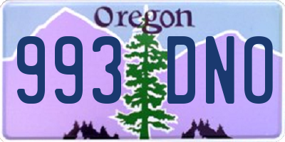 OR license plate 993DNO