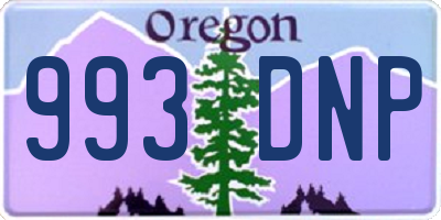OR license plate 993DNP