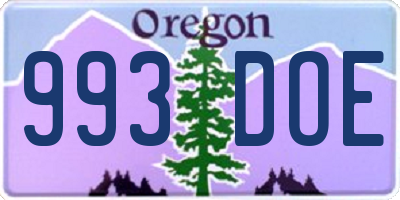 OR license plate 993DOE