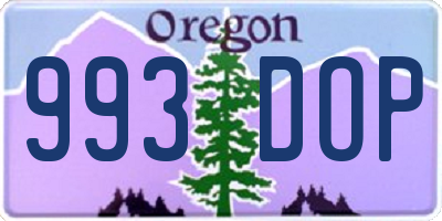 OR license plate 993DOP