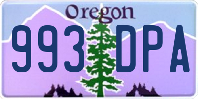OR license plate 993DPA