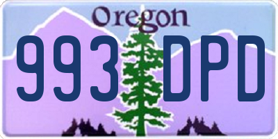 OR license plate 993DPD