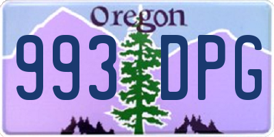 OR license plate 993DPG
