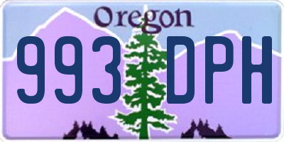 OR license plate 993DPH