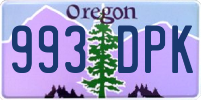 OR license plate 993DPK