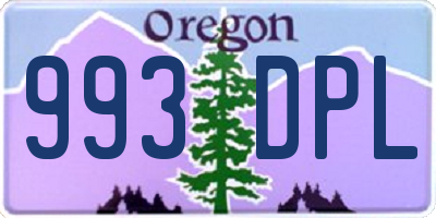 OR license plate 993DPL