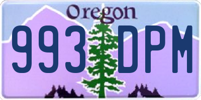 OR license plate 993DPM
