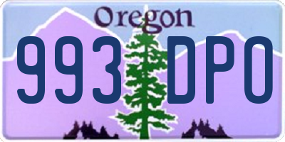 OR license plate 993DPO