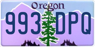 OR license plate 993DPQ