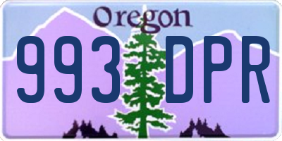 OR license plate 993DPR