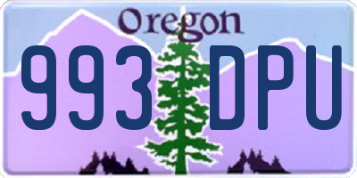 OR license plate 993DPU