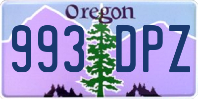 OR license plate 993DPZ