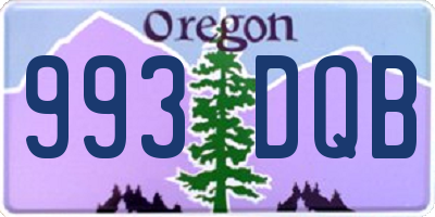 OR license plate 993DQB