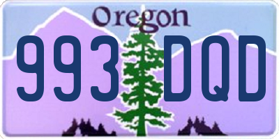 OR license plate 993DQD