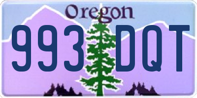 OR license plate 993DQT