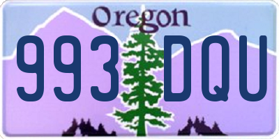OR license plate 993DQU