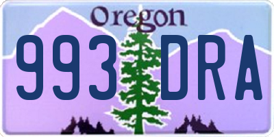 OR license plate 993DRA