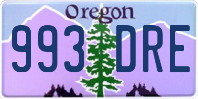 OR license plate 993DRE