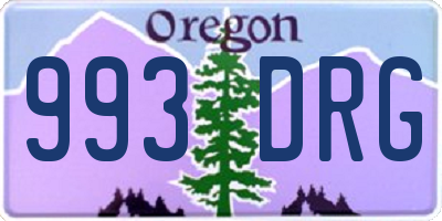 OR license plate 993DRG