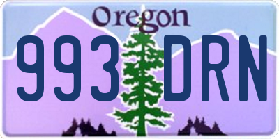 OR license plate 993DRN