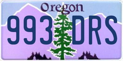 OR license plate 993DRS