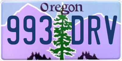 OR license plate 993DRV