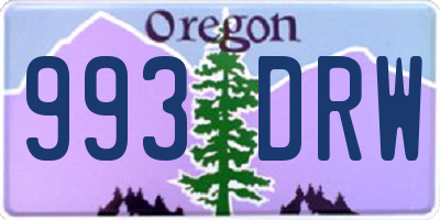 OR license plate 993DRW